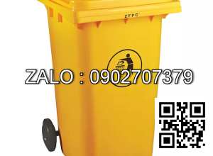 Thùng rác nhựa 240L màu vàng