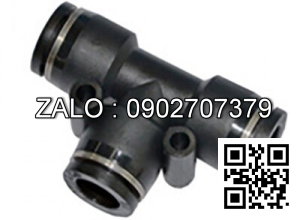 Đầu Nối Khí Ngã 3 OD4 mm Đen Airtac PE4D