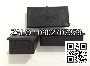 Nút cao su chữ nhật đóng bàn ghế sắt hộp 40x80mm