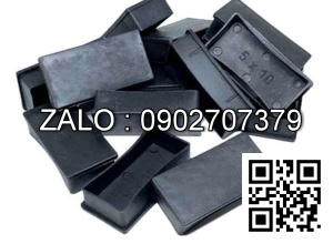Nút cao su chữ nhật đóng bàn ghế sắt hộp 13x26mm