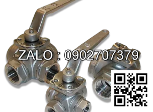 Van bi Inox ren ngoài ỏ giữa 4 ngã DN100