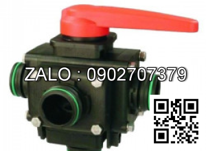 Van bi nhựa PVC ren ngoài 4 ngã DN30