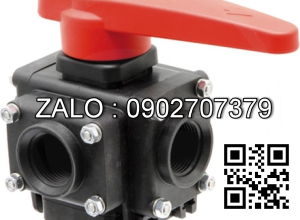 Van bi nhựa PVC ren ngoài 4 ngã DN35