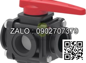 Van bi nhựa PVC ren trong 4 ngã DN15