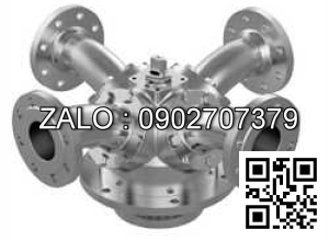 Van bi nhựa PVC ren trong và ren ngoài 5 ngã DN8