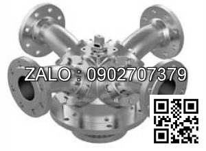 Van bi nhựa PVC ren trong và ren ngoài 5 ngã DN15