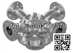 Van bi nhựa PVC ren trong và ren ngoài 5 ngã DN30