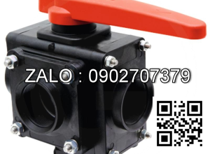 Van bi nhựa PVC ren trong ỏ giữa 4 ngã DN40