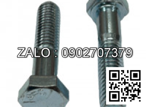 Bulong inox M8x40mm, ren suốt