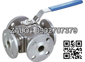 Van bi mạ kẽm mặt bích 4 ngã DN30