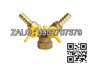 Van thau 3 ngã ren trong ở giữa - 2 đầu nối ống hơi DN30