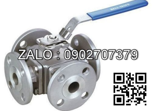 Van bi mạ kẽm mặt bích 4 ngã DN80