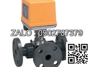 Van bi điện điều khiển nhựa mặt bích 3 ngã DN135