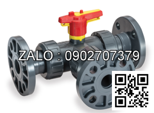 Van bi nhựa điều khí nén mặt bích 3 ngã DN15