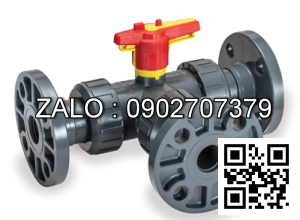 Van bi nhựa điều khí nén mặt bích 3 ngã DN35