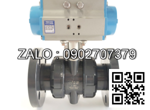 Van bi nhựa điều khí nén mặt bích 2 ngã DN300