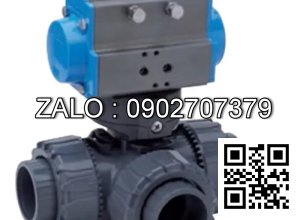 Van bi nhựa điều điện rắc co 2 ngã 3 ngã DN65