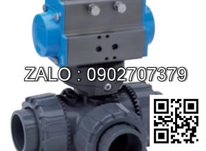 Van bi nhựa điều điện rắc co 2 ngã 3 ngã DN100