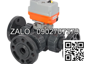 Van bi nhựa điều khiển điện mặt bích 3 ngã DN135