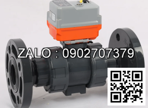 Van bi nhựa điều khiển điện mặt bích 2 ngã DN65