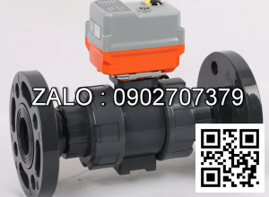 Van bi nhựa điều khiển điện mặt bích 2 ngã DN150