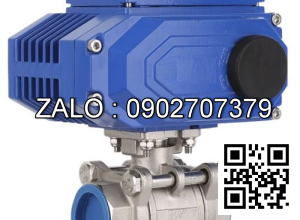 Van bi inox điều khiển khí nén rắc co 2 ngã DN50