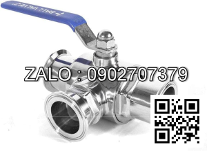 Van bi inox điều khiển điện rắc co 3 ngã DN10