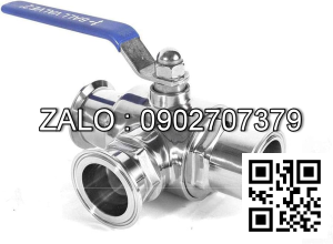 Van bi inox điều khiển điện rắc co 3 ngã DN100