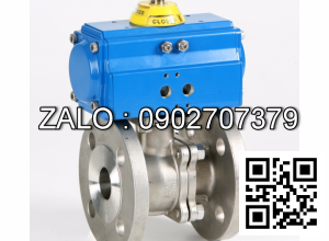 Van bi thép mạ kẽm điều khiển khí nén 2 ngã DN40