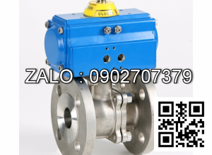 Van bi thép mạ kẽm điều khiển khí nén 2 ngã DN50