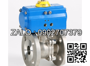 Van bi thép mạ kẽm điều khiển khí nén 2 ngã DN80