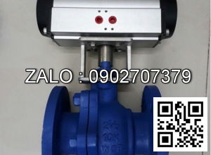 Van bi thép mạ kẽm điều khiển khí nén mặt bích 3 ngã DN8