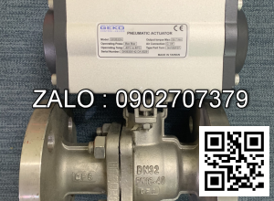 Van bi thép mạ kẽm điều khiển khí nén mặt bích 2 ngã DN50