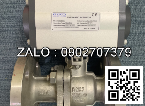 Van bi thép mạ kẽm điều khiển khí nén mặt bích 2 ngã DN300