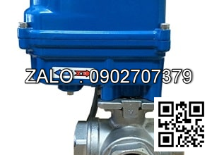 Van bi thép mạ kẽm điều khiển điện 3 ngã DN300