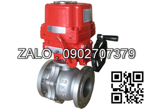 Van bi thép mạ kẽm điều khiển điện rắc co 3 ngã 3 DN135