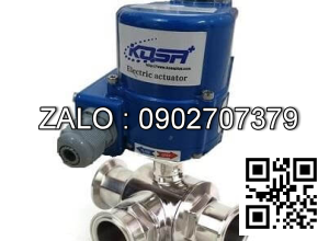 Van bi thép mạ kẽm điều khiển điện rắc co 2 ngã DN8