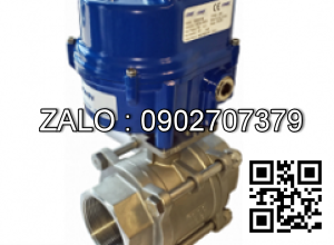 Van bi thép mạ kẽm điều khiển điện mặt bích 3 ngã DN350