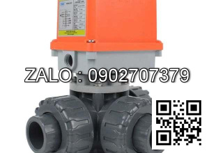 Van bi thau điều khí nén mặt bích 3 ngã DN40