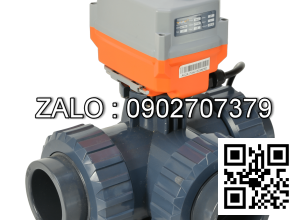 Van bi thau điều khiển điện mặt bích 3 ngã DN10