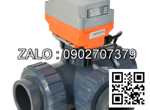 Van bi thau điều khiển điện mặt bích 3 ngã DN15