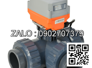 Van bi thau điều khiển điện mặt bích 3 ngã DN50