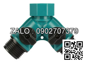 Van nhựa 3 ngã ren trong ở giữa - 2 khóa - 2 đầu ren ngoài D27