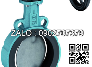 Van Bướm Thân Gang Đĩa Inox tay quay Phi 114