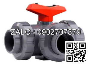 Van bi nhựa rắc co 3 đầu sử dụng ống phi 40 Tiền Phong