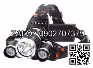 Đèn pin đội đầu 3 bóng trắng