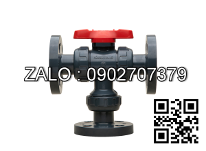 Van bi nhựa PVC mặt bích 3 ngã DN8