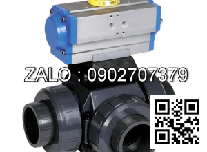 Van bi nhựa điều khiển điện 3 ngã 3 ngã DN50