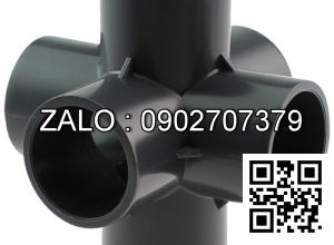 Van bi nhựa PVC ren trong ỏ giữa 6 ngã DN40