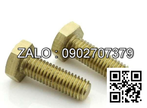 Bulong đồng thau M14x50mm, gồm: đai ốc + 2 long đền